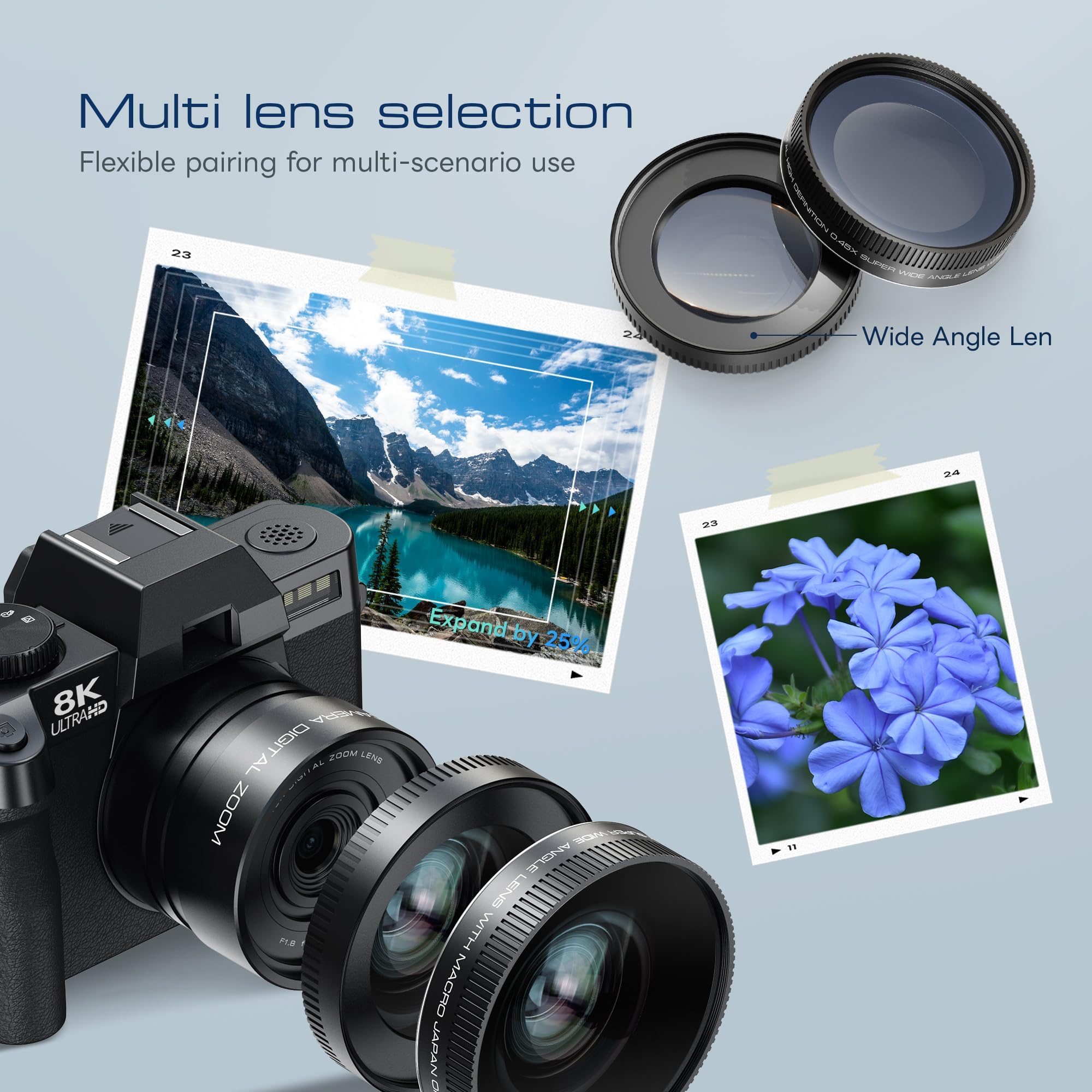 Amazon.com : G-Anica 8K Digital Cameras for Photography with Dual